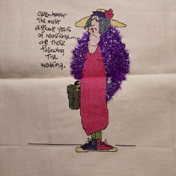 Colorful Embroidered Cross-Stitch - Picture 1 of 1